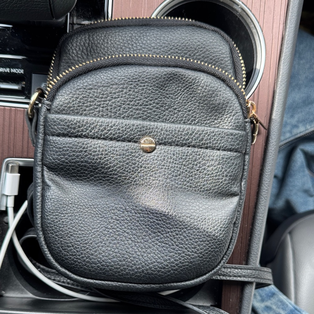 Mali + Lili Black Leather Crossbody Bag